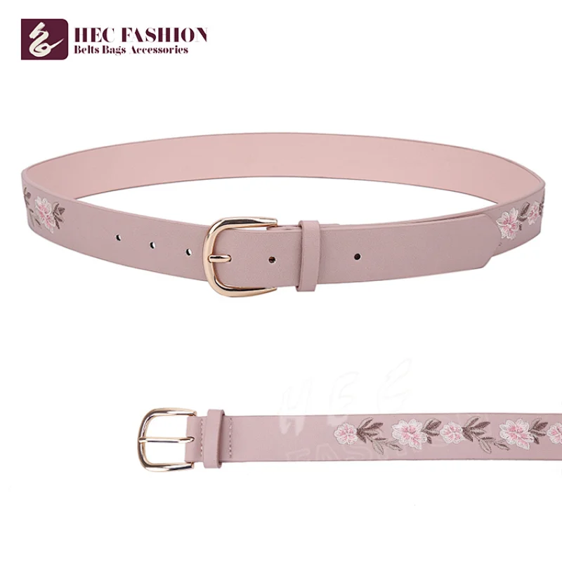 HEC New 2020 Products Woven Belt With Metal Ring For Women