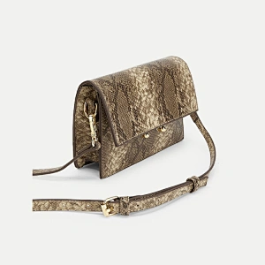 New trend simple custom design women hasp PU leather shoulder bag serpentine cross body bag