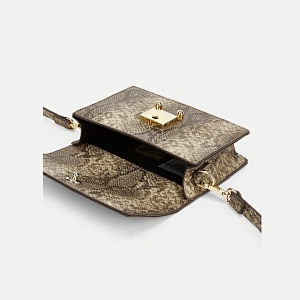 New trend simple custom design women hasp PU leather shoulder bag serpentine cross body bag