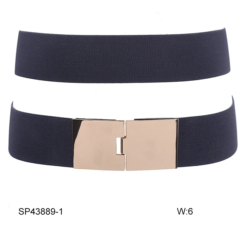 HEC New 2020 Products Light-Gold plating Buckle Stretch Belt for Ladies