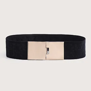 HEC New 2020 Products Light-Gold plating Buckle  Stretch Belt for Ladies