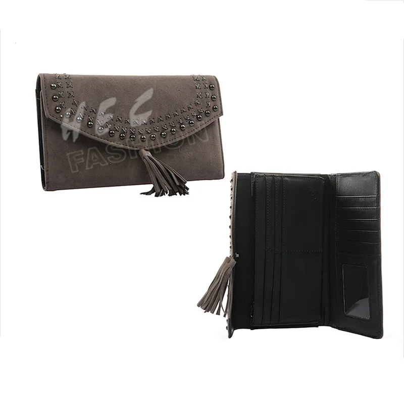 HEC 2020 Most Popular Wholesale Price Designer Leather Clutch Purse Wallet Cell Phone Pocket Inside