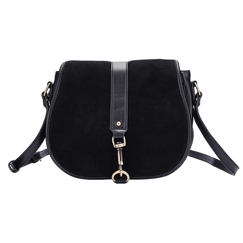 HEC Factories In China 24.5*6*19CM Black Fashion PU Material Woman Crossbody Shoulder Bag female