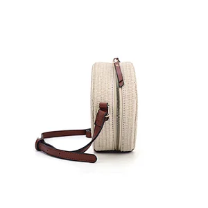 2020 Wholesale new design straw bag lady women crossbody shoulder bag purses handbags