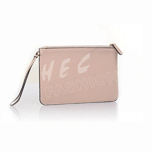 HEC Pink Color Grace Type Envelope Clutch Purses Woman Handhag With Zippers