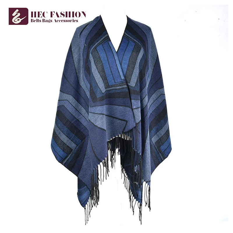 HEC Cheap Goods From China 112cm 415g Printed All Season Long Polyester Lady Scarf