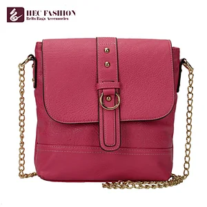 HEC China Top Brand Selling Fashion Bright Red Woman's Message Shoulder Bag