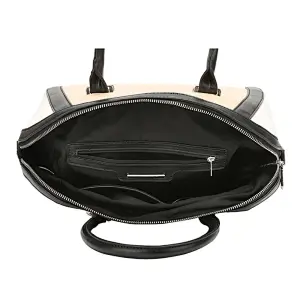 HEC Hight quality new fashion wholesale pu pvc leather joint woman handbag
