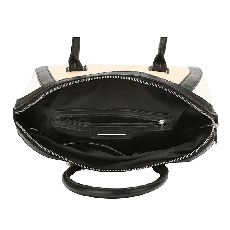 HEC Hight quality new fashion wholesale pu pvc leather joint woman handbag