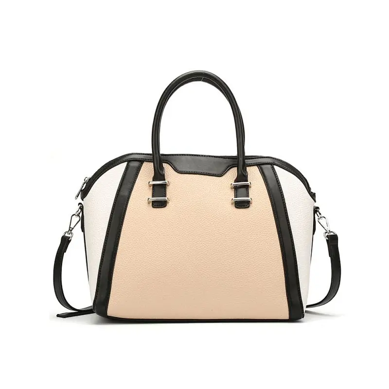 HEC Hight quality new fashion wholesale pu pvc leather joint woman handbag