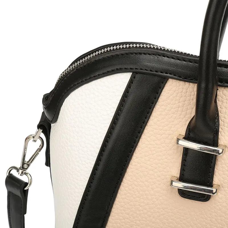 HEC Hight quality new fashion wholesale pu pvc leather joint woman handbag