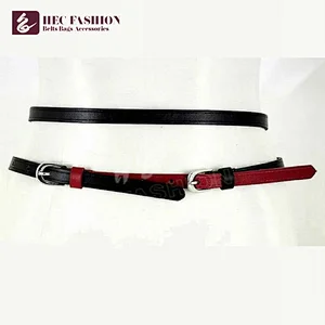 leather Contrast Color woman belt ,pure leather belts,SP27912