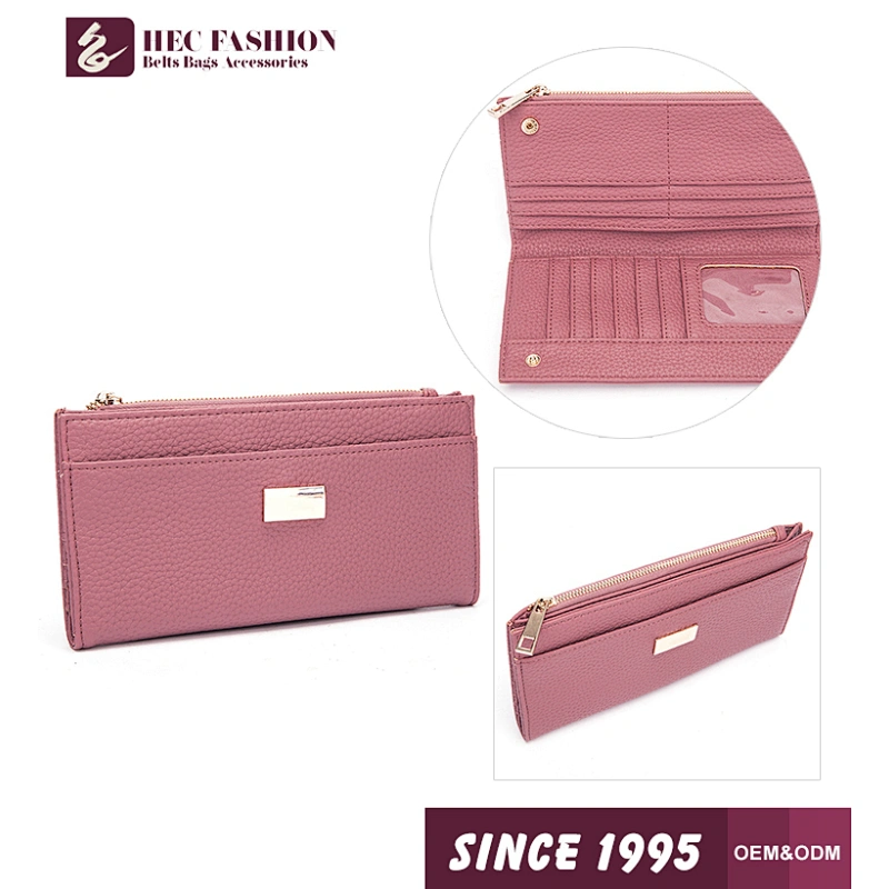 HEC Super September Guangzhou Market Supply Custom Logo Printed Cellphone Pocket Design Female Wallet