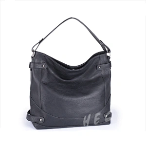 HEC Made In Wenzhou Quality Blank Black Hand Bag Shopping Bag With Leather Handle