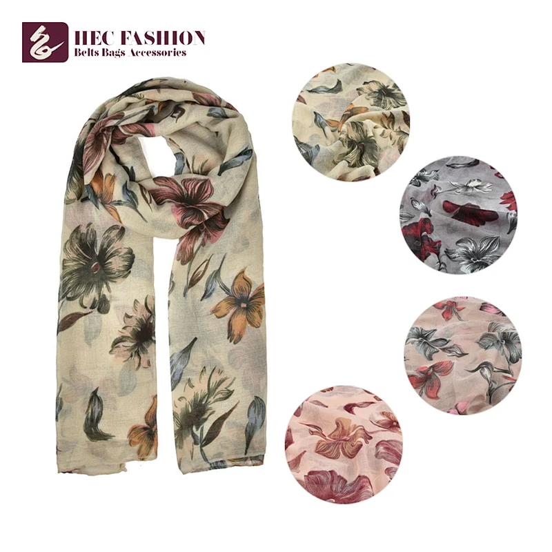 HEC Wholesale China 88*180CM 80g Designer Women Polyester Uniform Scarf