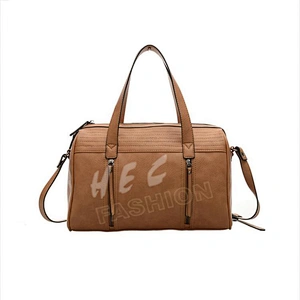 HEC Promotion Cheap Price Simple Brown Color Women Bowling Type Tote Bags