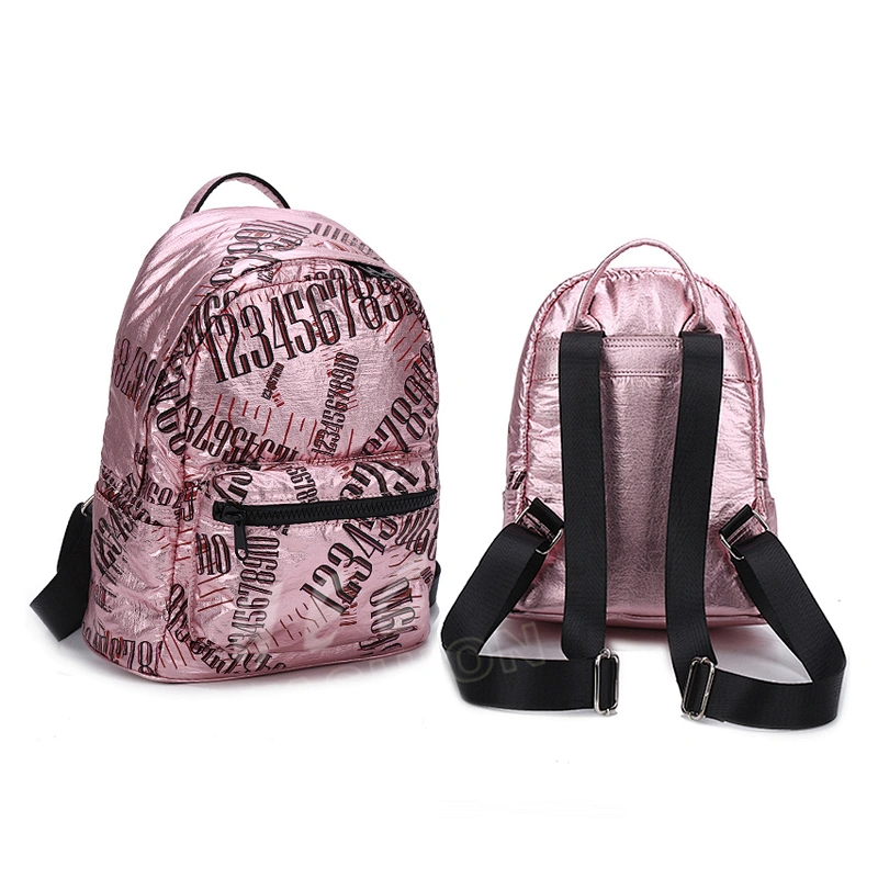 2020 New design wholesale men women glitter light weight daily pu backpack bag