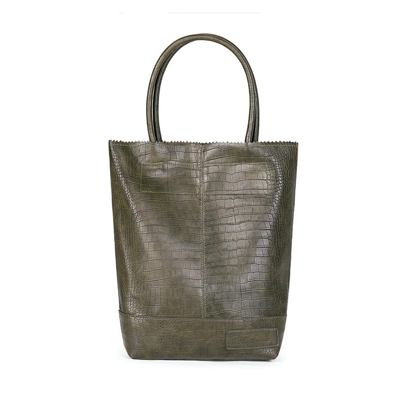 2020 New trendy lady simple design high quality large capacity hasp serpentine pu women tote bag