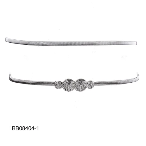 HEC New 2020 Products Metallic Elastic Belt With Circles Buckle  For Women