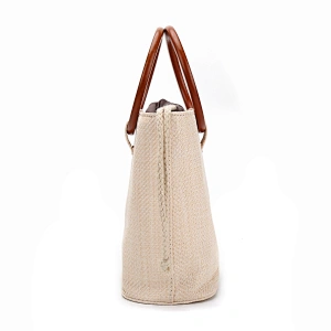HEC 2020 Wholesale Ladies Fashion Handbag Straw Material Tote Bag