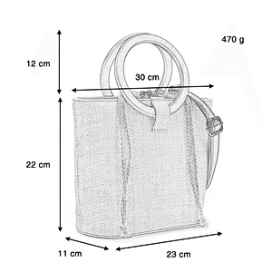 HEC 2020 Wholesale Ladies Fashion Handbag Straw Material Tote Bag