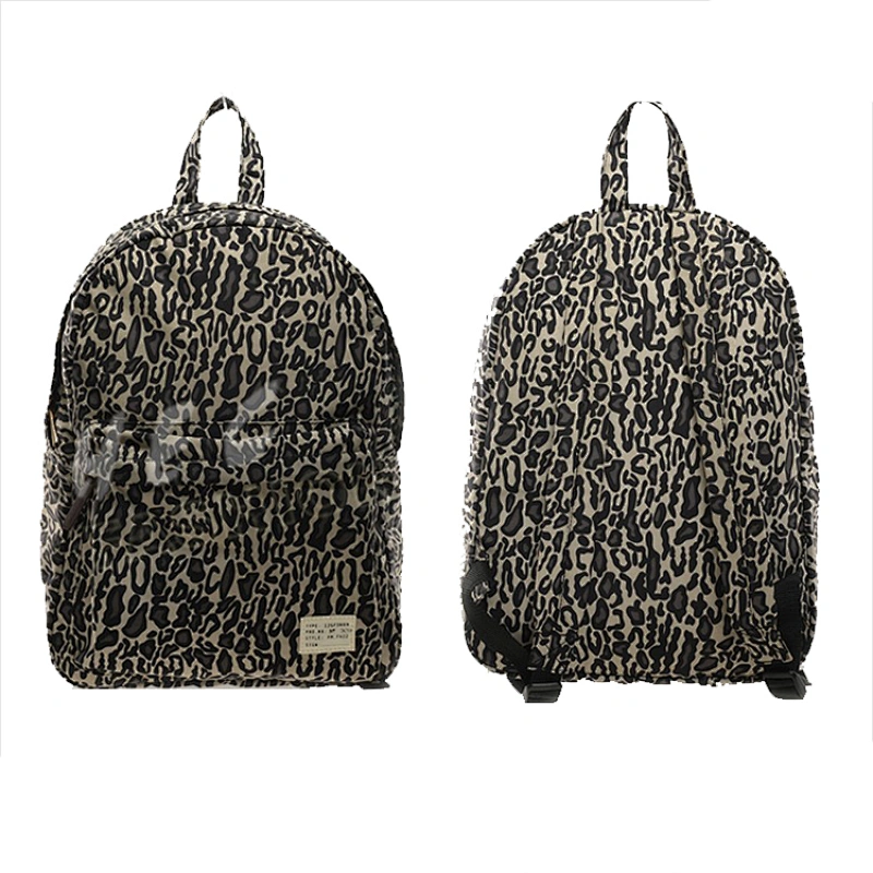 HEC Free Sample Available Fashion Leopard Point Designer Women Backpack Bag