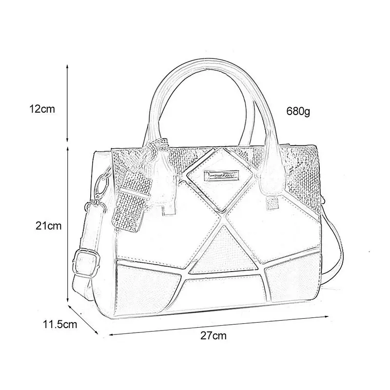 HEC Best-Selling Products Big Capacity Pu Handbag Women Shoulder Bag