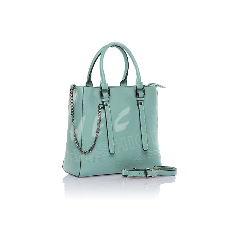 HEC 2020 New Ladies Bag Green PU Metal Chain Shoulder Bag Thailand