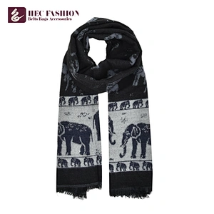 HEC Hot Sale Products Custom Design Blue Big Size Polyester Ladies Scarf For All Season