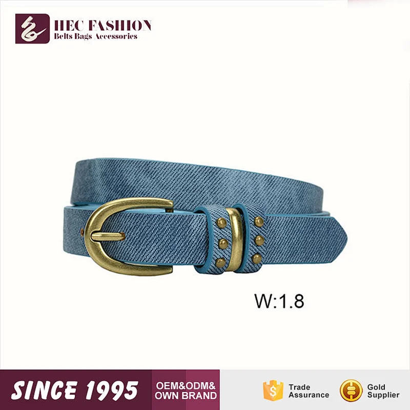 HEC Custom Label Designed Lady Pink Color Vintage Leather Belt
