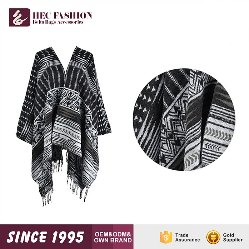 HECRed And Black Color Soft Warm Women Winter Plaid Scarf Shawl