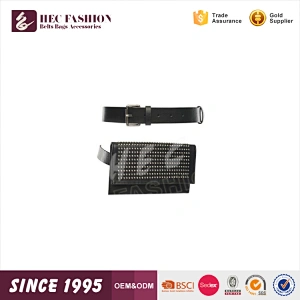 HEC Good Quality Chinese Elegant Leather Material Waist Belt Bag With Metal Strap