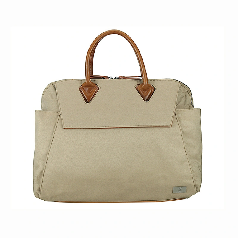 HEC Chinese Cheap Price Beige Pu Leather Business Man Travel Handbag