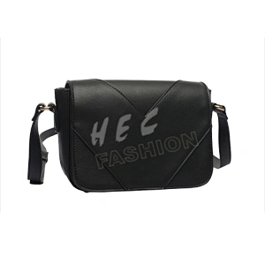 HEC Most Popular Wenzhou Manufacturer Supply Black PU Leather Cross Body Bag For Girls