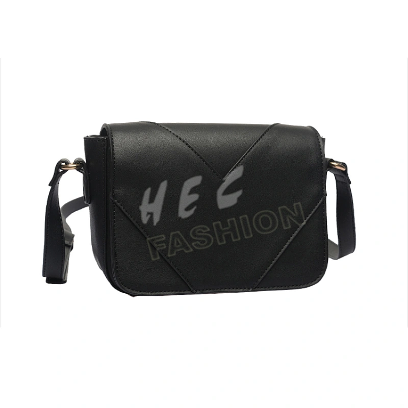 HEC Most Popular Wenzhou Manufacturer Supply Black PU Leather Cross Body Bag For Girls