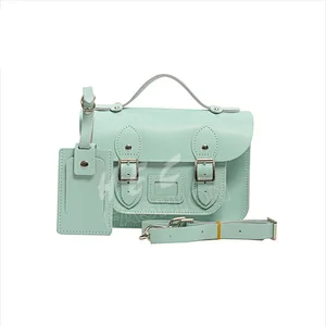 HEC Brand College Waterproof Lady Leather Green Cheap New Handbag