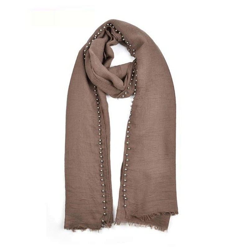HEC OEM Factory China Price Long Plain Color Polyester Women Scarf
