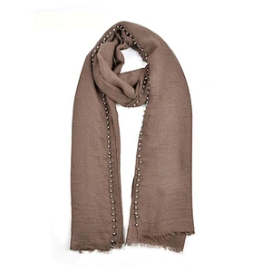 HEC OEM Factory China Price Long Plain Color Polyester Women Scarf