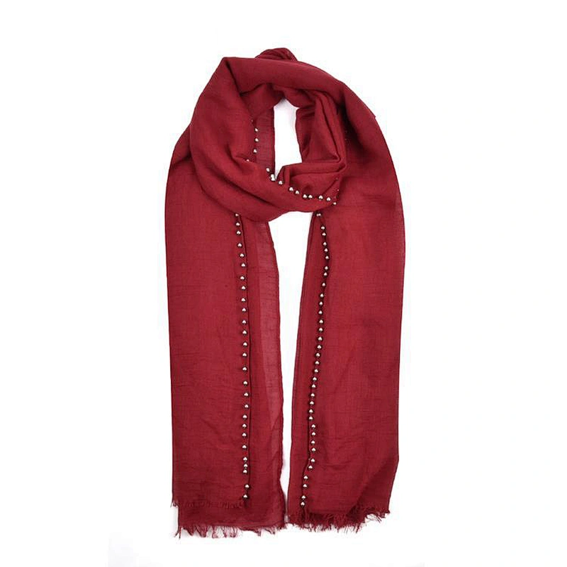HEC OEM Factory China Price Long Plain Color Polyester Women Scarf