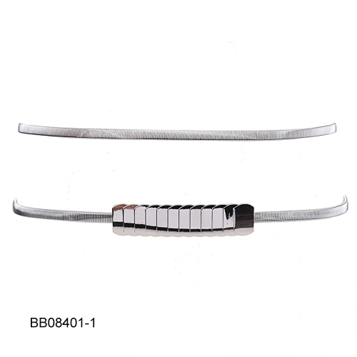 HEC New 2020 Products Metallic Elastic Belt With Silver-plated Buckle  For Women
