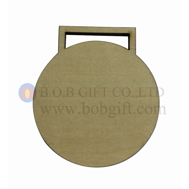 Wooden Medals Eco-friendly medal ribbon metal