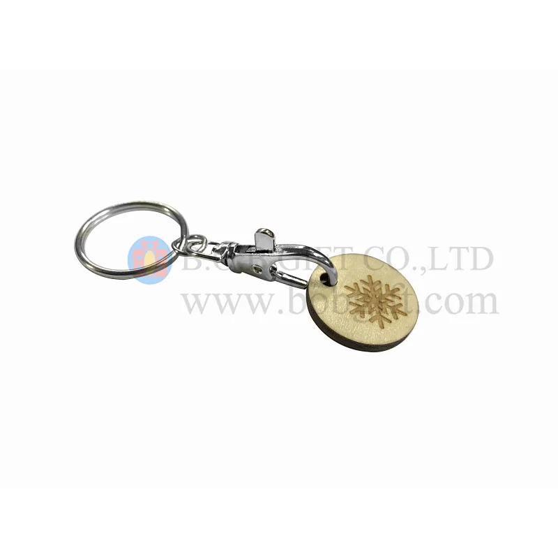 Wooden Trolley Coins TT token keychain