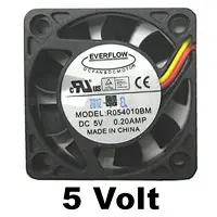 Everflow 40x40x10mm Dual Ball Bearing 5 volt Fan #R054010BM Med