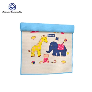 Cute Cartoon Waterproof Breathable Air Filled Rubber Cot Sheet
