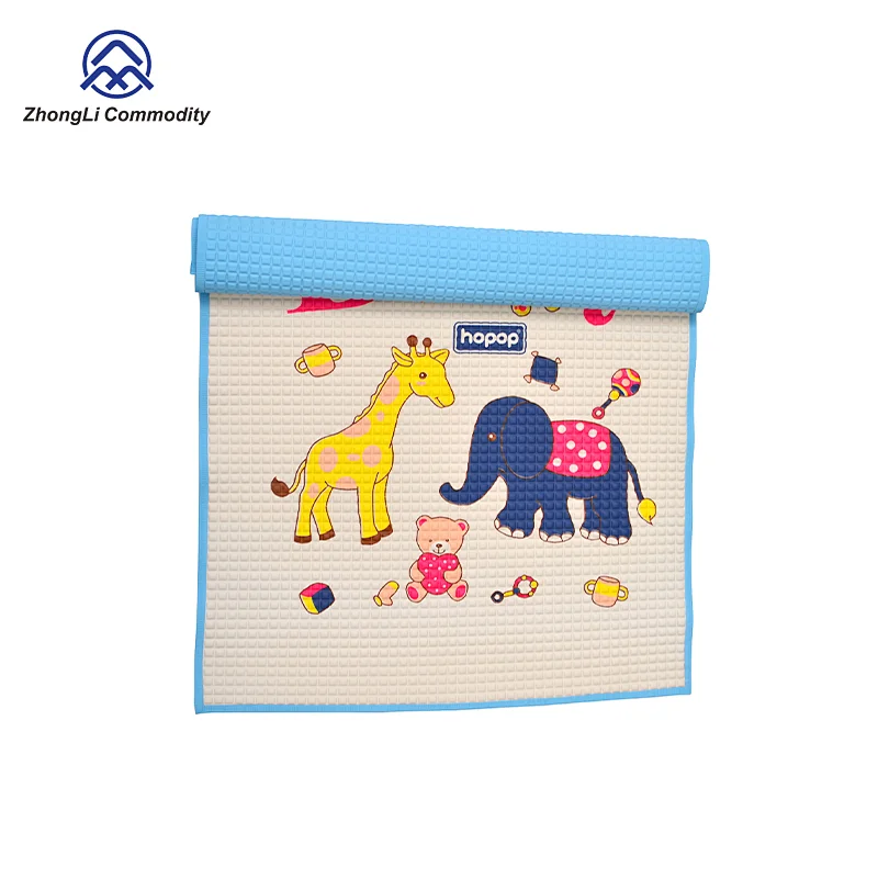 Cute Cartoon Waterproof Breathable Air Filled Rubber Cot Sheet