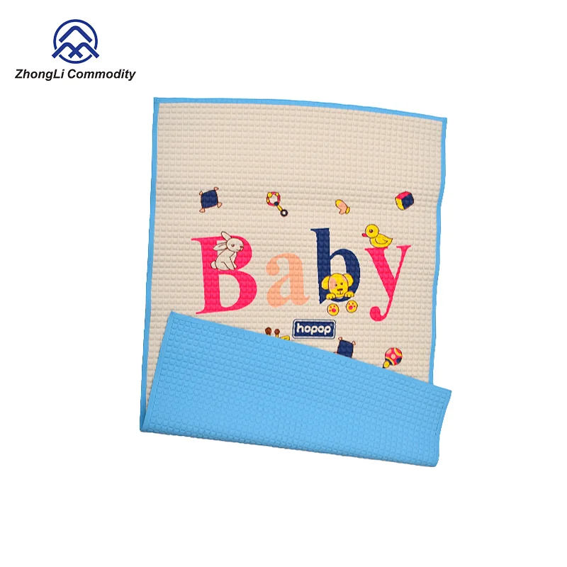 Cute Cartoon Waterproof Breathable Air Filled Rubber Cot Sheet