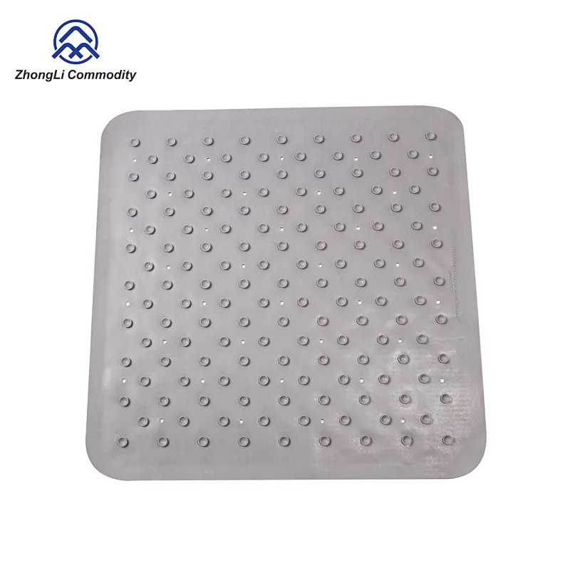 New soft easily clean bath mat with suction cups rubber bathtub/shower mat