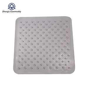 New soft easily clean bath mat with suction cups rubber bathtub/shower mat