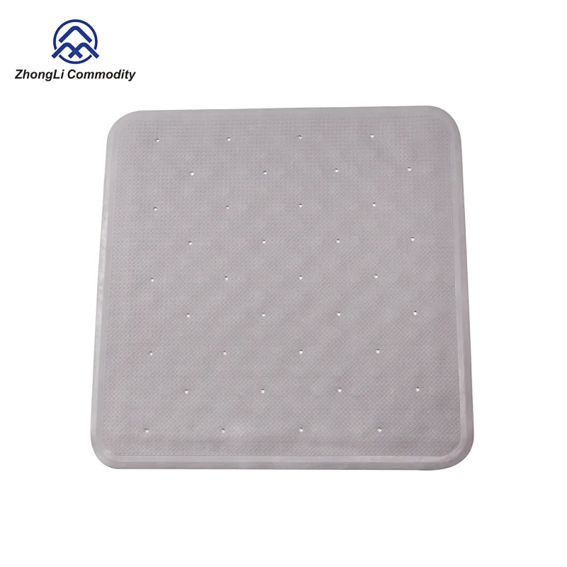 New soft easily clean bath mat with suction cups rubber bathtub/shower mat