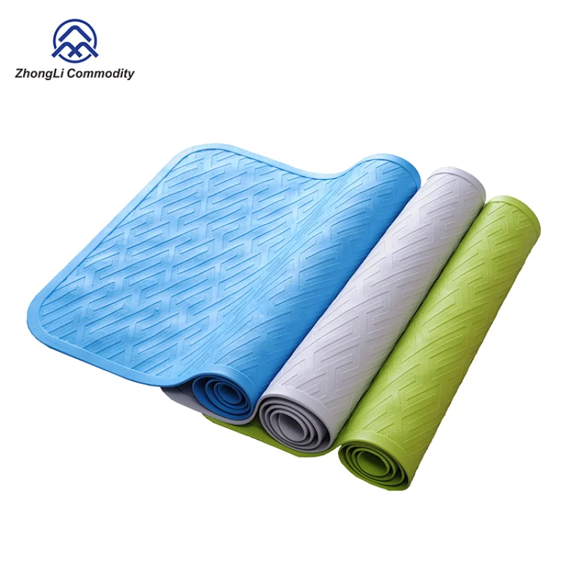 Antibacterial Natural Rubber Bath Mat, Easily Clean Rubber Mat for Bathroom